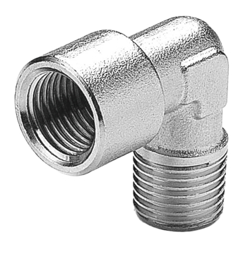 Coude 90° mâle BSPT x femelle BSPP laiton série A10 Prevost