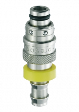 Fiche droite moule DN8 pour flexible auto-serreur - Laiton nickelé série CPI 08 Prevost