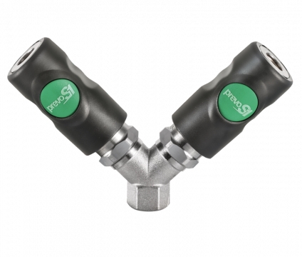 Distributeur 2 direction 2 coupleurs EURO DN7.4 taraudé BSPP-Composite série ESI 07 Prevost