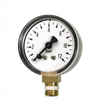 Manomètre sec raccord vertical boitier cylindrique série MT Prevost
