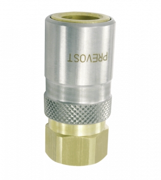Coupleur taraudé femelle cylindrique à obturation série PREOL Prevost
