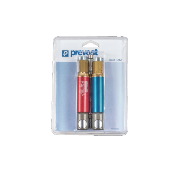 Blister 2 Isoflam sécu femelle M16x1.5 embouts Ø10x17mm-2 colliers-Acier traité série SIK Prevost