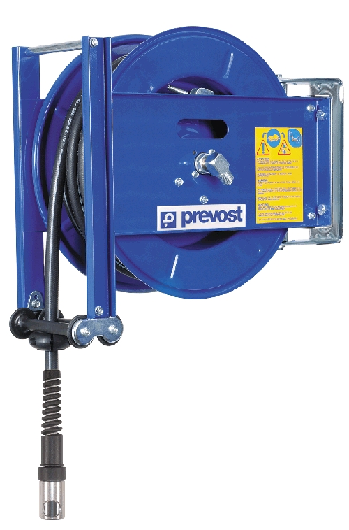 Enrouleur air auto en acier/epoxy à tambour ouvert support fixe - DGO Prevost