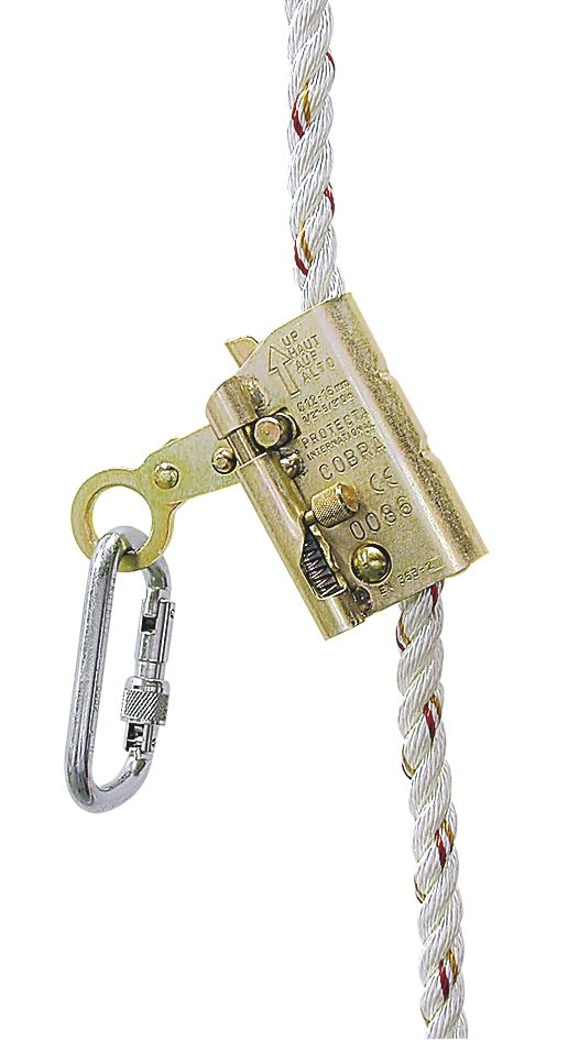 Coulisseau sur corde Cobra pour ligne de vie verticale - Avec mousqueton AJ501 3M Protecta