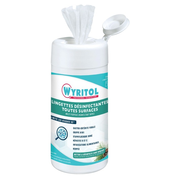 Lingettes désinfectantes à usage unique Wyritol Wyritol