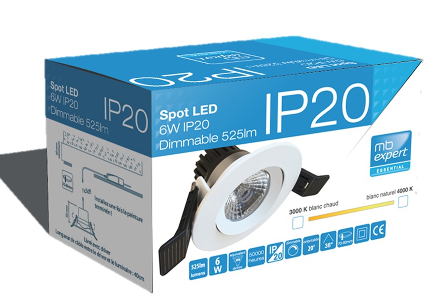 Spot encastré LED orientable EXO7 MB Expert