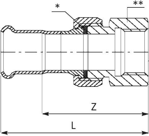 Raccord union électrozingué taraudé SteelPres® Raccorderie Metalliche