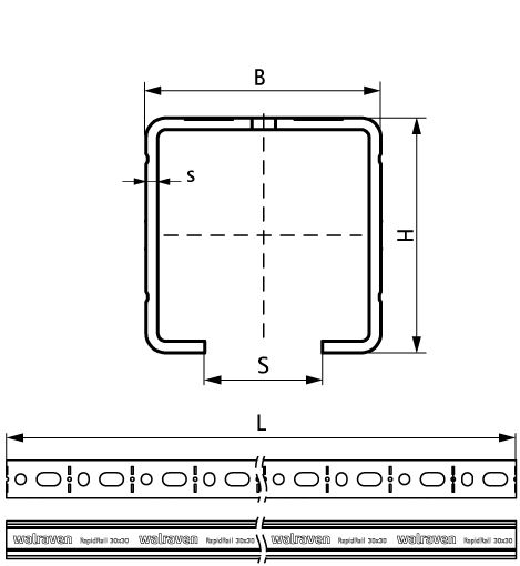 Rail de montage RapidRail® (gs) Walraven