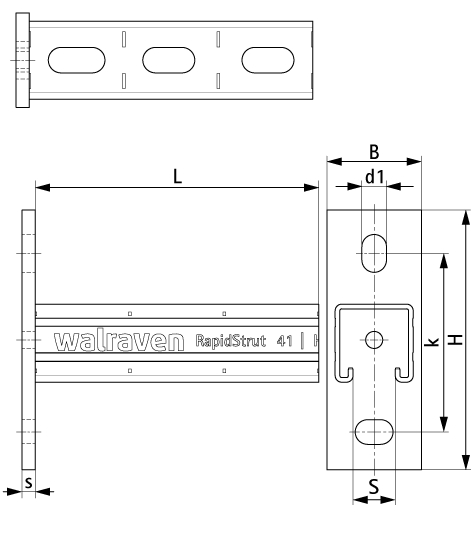 Console murale RapidStrut® BUP 1000 Walraven