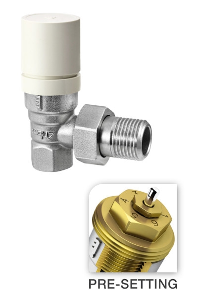 Robinet thermostatique avec préréglage angulaire mâle / femelle