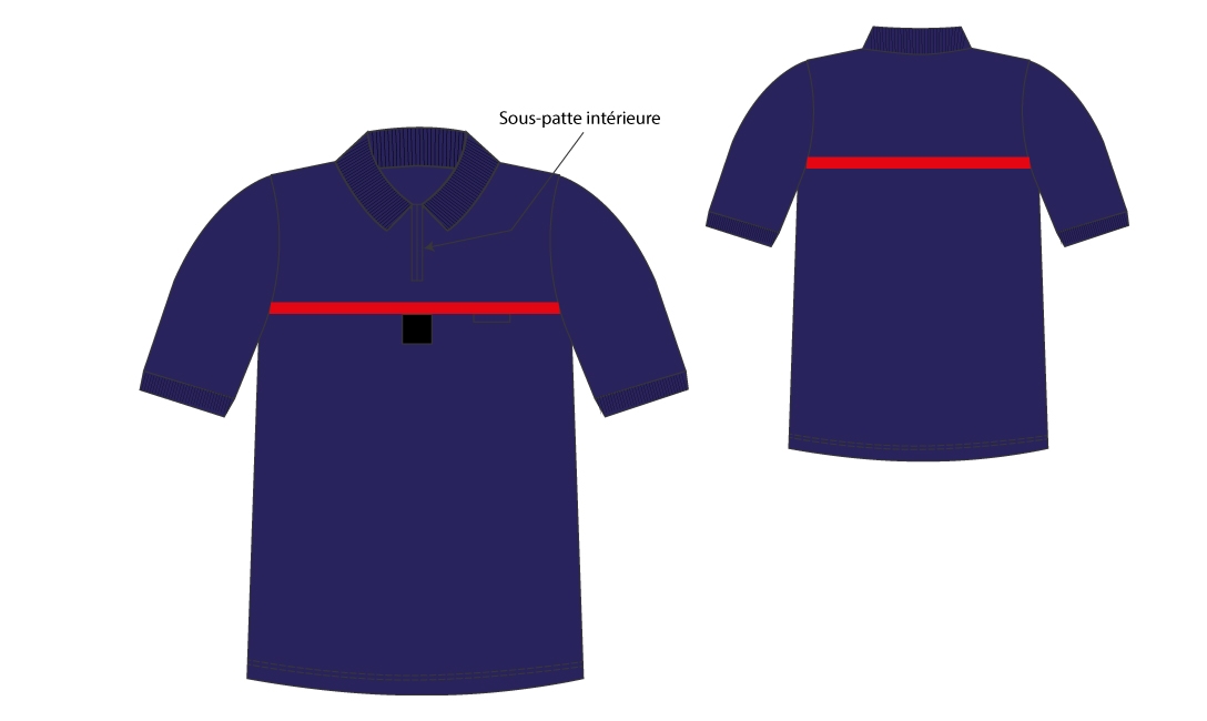 Polo sans broderie marine