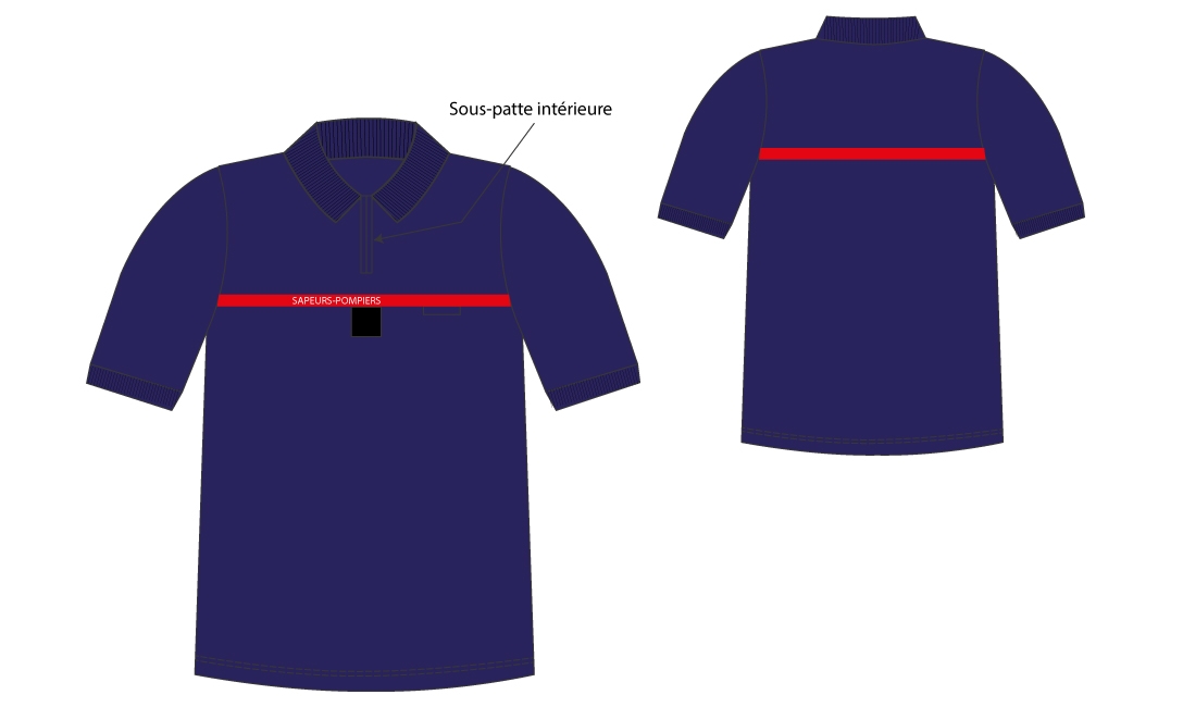 Polo manches courtes mixte marine