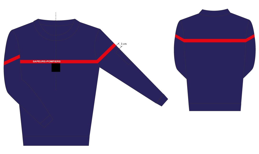 Sweat-shirt mixte marine