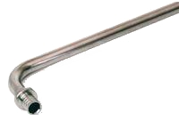 Canne coudée pour radiateur long 150 mm Rehau