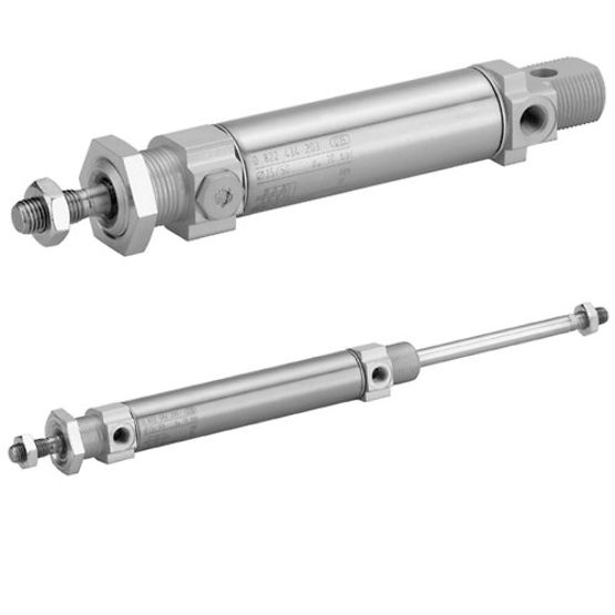 Vérin pneumatique ISO 6432 rond alu diamètre 20 simple effet tige rentrée série MNI Aventics