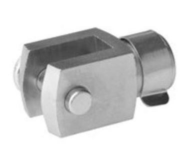 Chape tige mâle acier gris série CM1 pour vérin pneu C12P Bosch-Rexroth