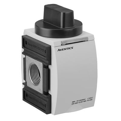 Vanne d'arrêt 3/2 cadenassable échappement pour traitement d'air débit 30000 l/min à 6 bar série AS5-BAV