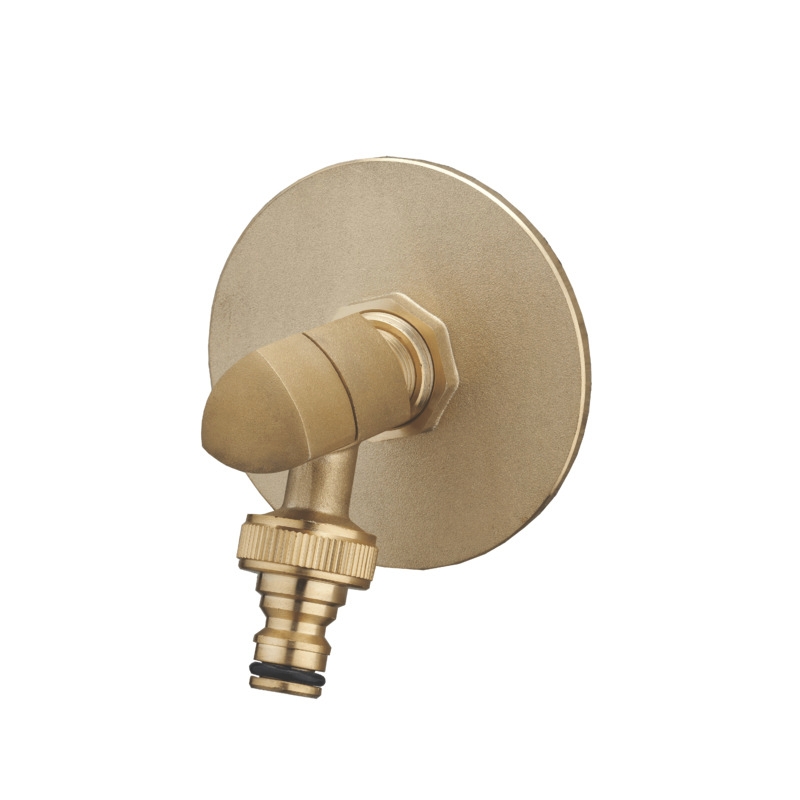 Robinet de puisage coudé avec platine de fixation R-Fix à visser brut