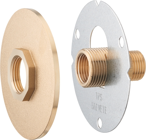 Kit fixation robinetterie monotrou extérieur 15 x 21 R'fix finition brut