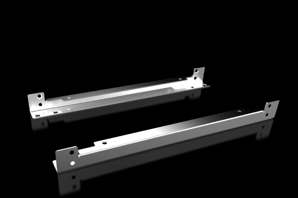 Glissières pour plaque de montage, acier, montage latéral Rittal