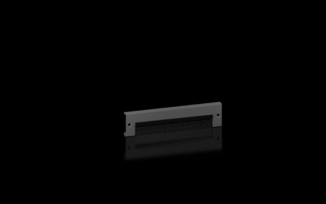 Plaque de socle avec brosse passe-câble VX en tôle d'acier nouvelle version H100 Rittal