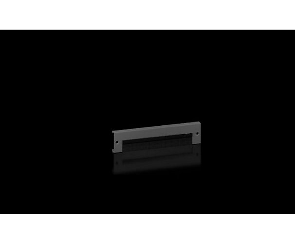 Plaque de socle avec brosse passe-câble VX en tôle d'acier nouvelle version H100 Rittal