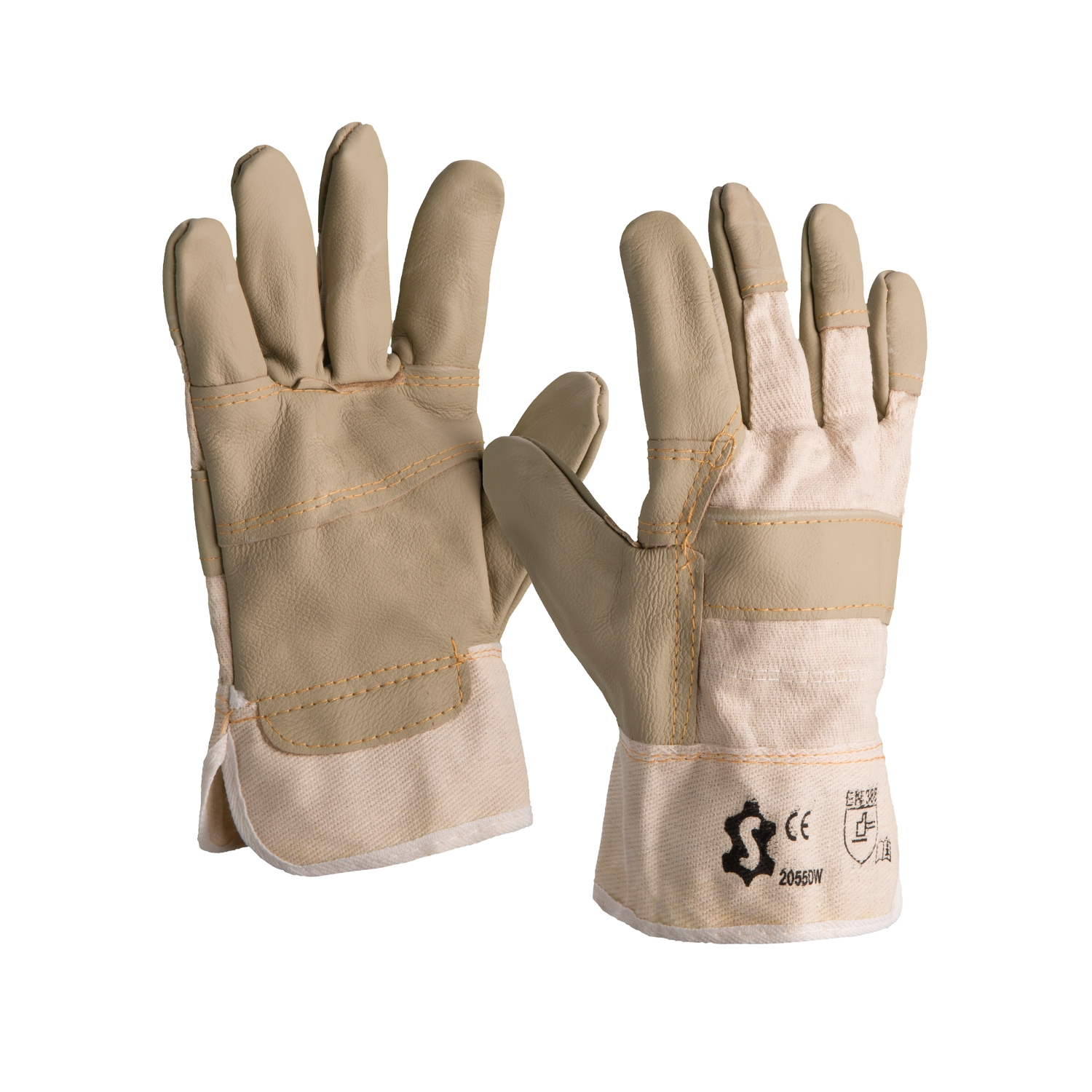 LYUMO 1 paire 2 couches de gants en cuir de travail des gants de
