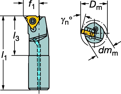 Porte outils de filetage intérieur Sandvik Coromant