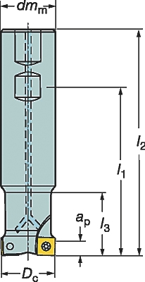 Fraise à surfacer dresser 90° Coromill 490 Sandvik Coromant