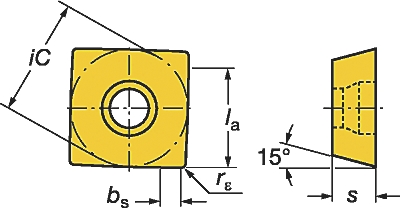 Plaquettes de fraisage Coromill 490 Sandvik Coromant