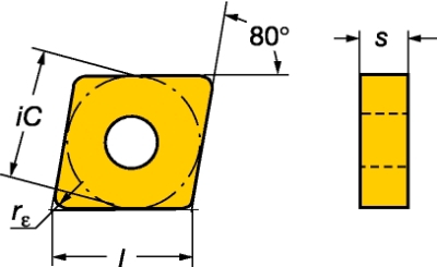 Plaquette de tournage T-max P CNMG120404SM1105 Sandvik Coromant