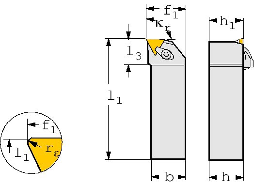 Porte-plaquettes de tournage exterieur CTFPR2020K16 Sandvik Coromant
