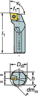 Barres d’alésage Coroturn 107 DC T 10 Sandvik Coromant