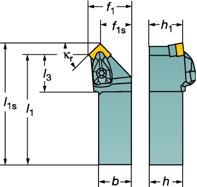 Porte-outils DSSN cotes métriques Sandvik Coromant