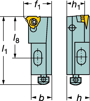 Porte outils de filetage intérieur 266LKF20CA22 Sandvik Coromant
