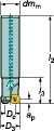 Fraise à plaquettes rondes Coromill R300 R300025A2008M Sandvik Coromant