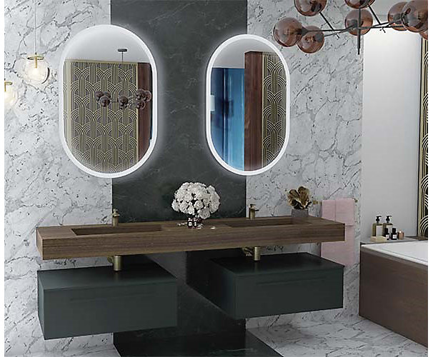 Miroir rétroéclairé LED Reflet Oblong+ Sanijura