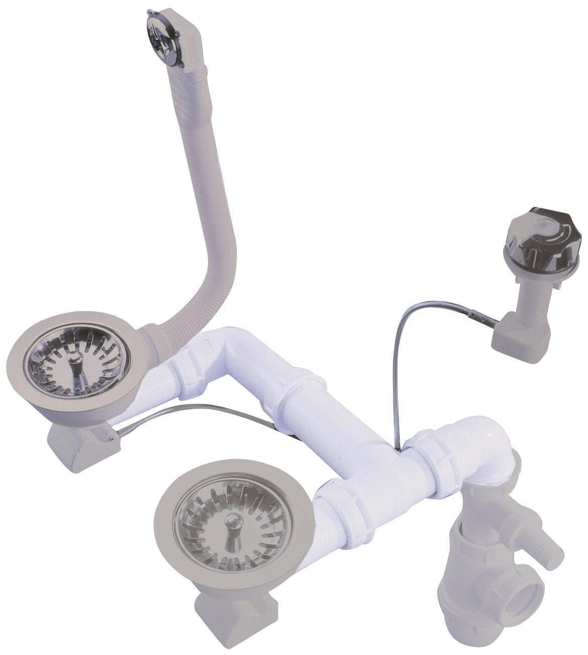 Tubulure universelle gain de place évier 569 204981 Nicoll