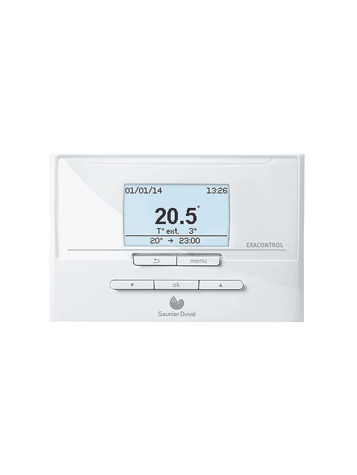 Thermostat programmable filaire auto-alimenté Exacontrol E7 C Saunier Duval