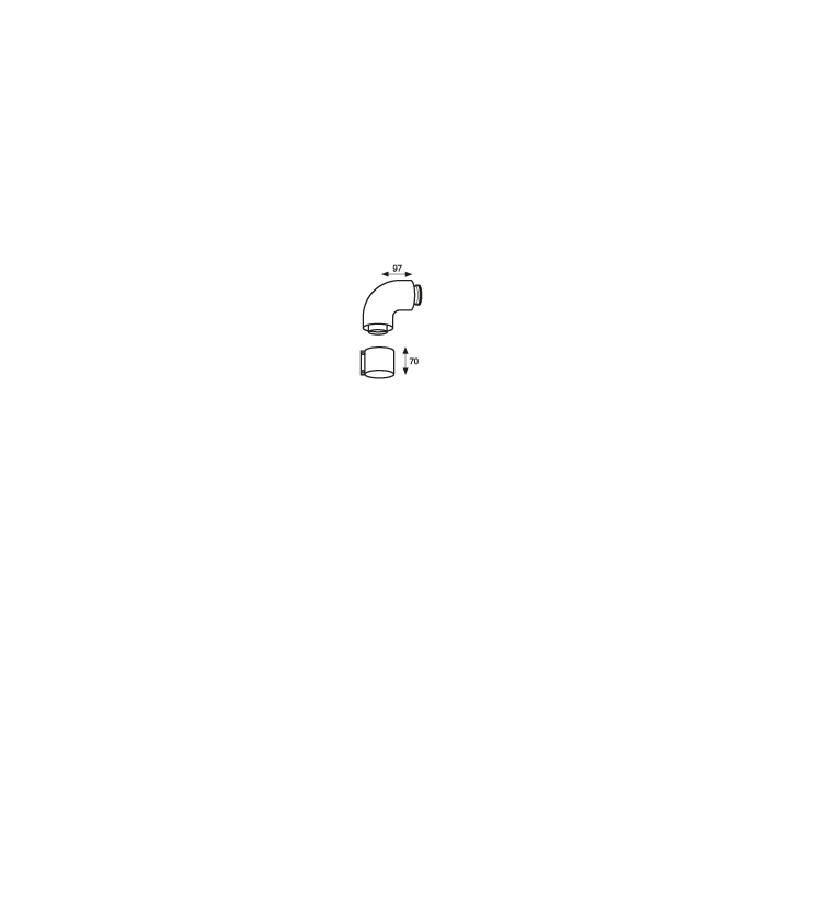  Coude rallonge condensation 87° 80/125 