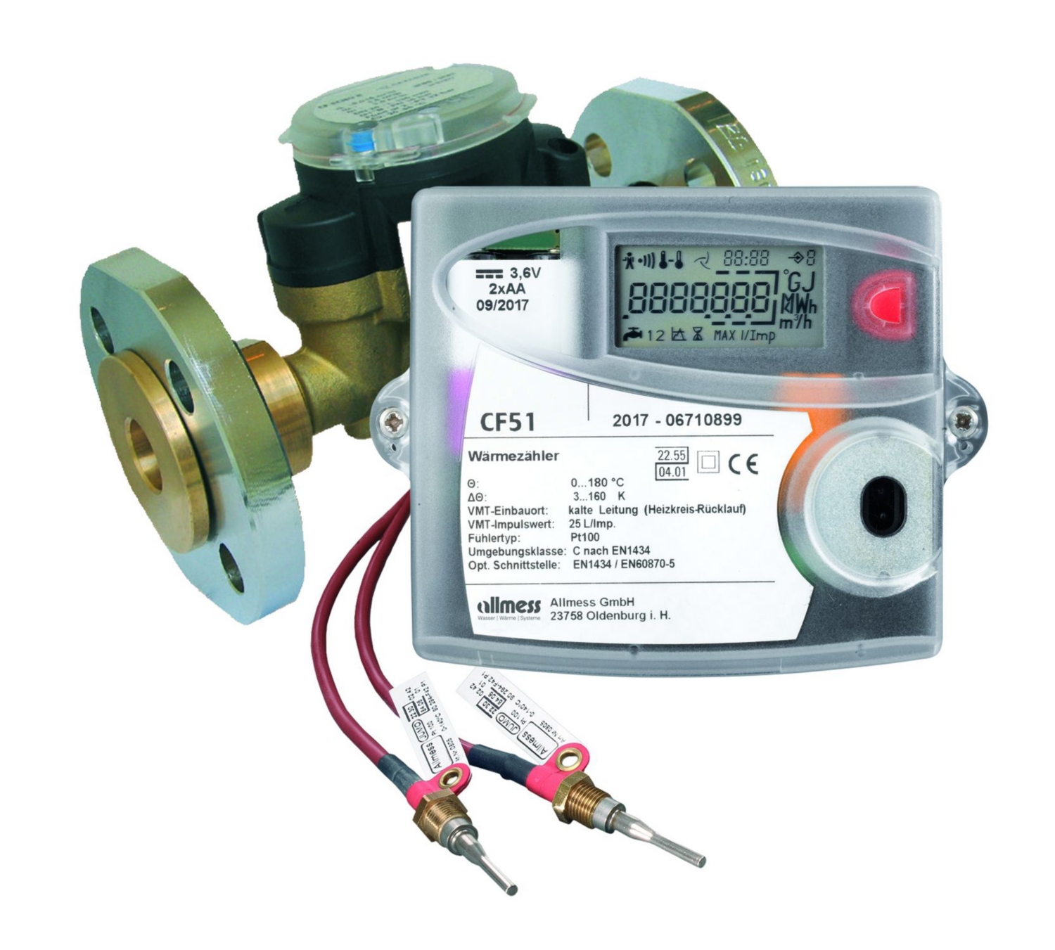 Compteur Energie thermique CF-ECHO II chaud/froid DN50 à brides-Mbus Répétition