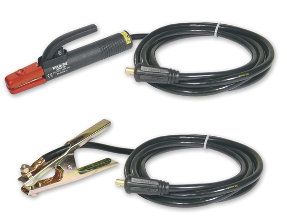 Kit arc câble porte électrode et câble de masse laiton 25mm² 4m