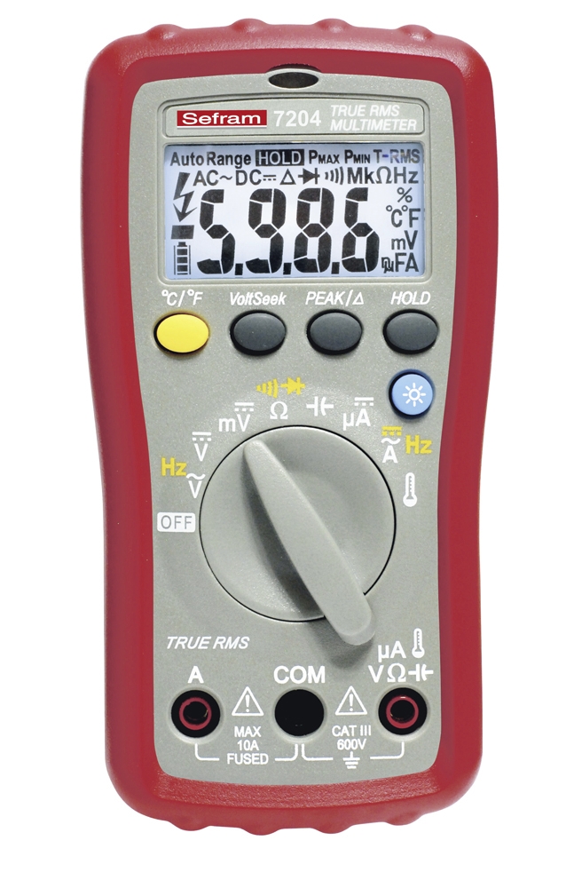 SEFRAM SEFRAM 7204  Multimètre numérique - tension, fréquence, capacité,  résistance, courant AC/DC, température