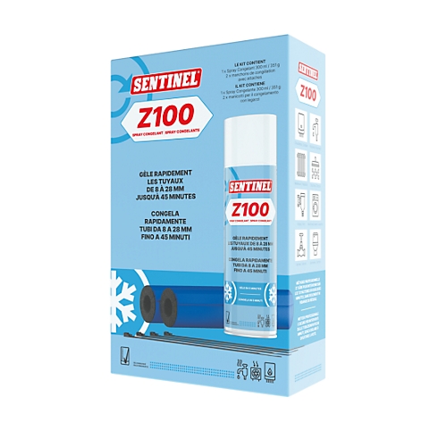 Kit complet spray Z100 congelant pour tuyauterie Sentinel