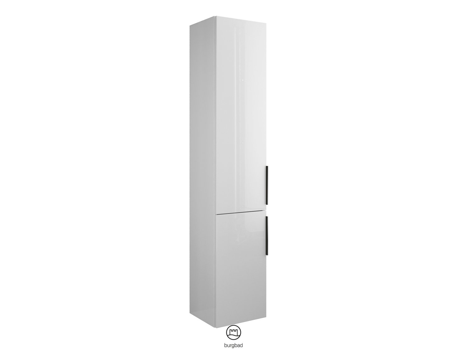 Colonne Eqio Smart 2 portes poignées noires Burgbad