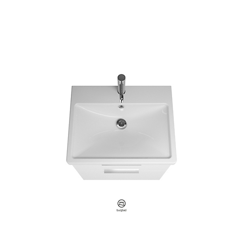 Meuble sous-plan et plan vasque Eqio Smart 2 tiroirs - 100 cm Burgbad