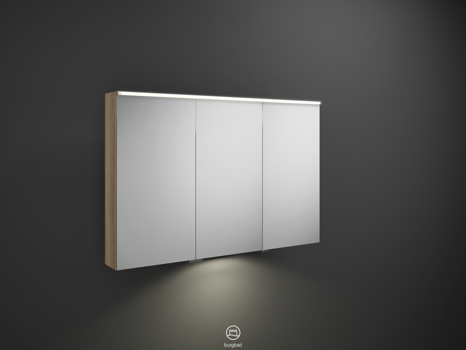 Armoire de toilette Eqio Smart Led avec éclairage du plan ouverture droite Burgbad