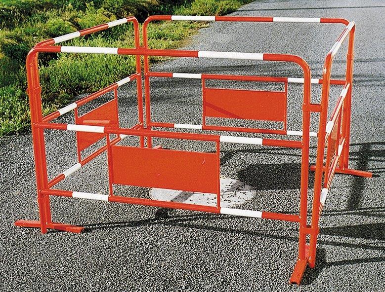 Barrière de travaux rouge/blanc 1.50m Seri