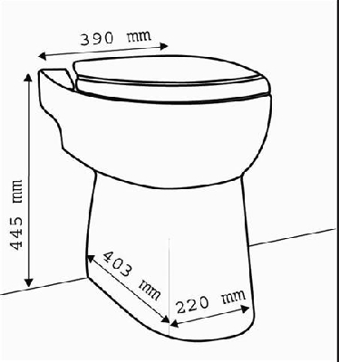 WC Broyeur monobloc Compact 43 C43STD SFA