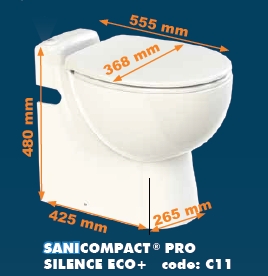 WC Broyeur monobloc Compact Pro C11STD SFA